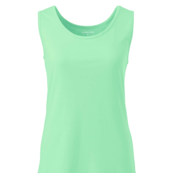 NWT Lands' End Interlock Tank Top Evermint - Picture 3 of 3